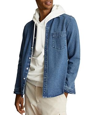 Reiss Maverick Marbled Denim Shirt