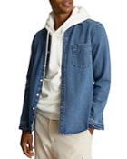 Reiss Maverick Marbled Denim Shirt