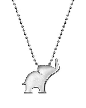 Alex Woo Silver Luck Elephant Necklace, 16
