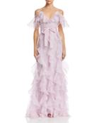 Alice Mccall Baby Love Ruffled Cold-shoulder Gown