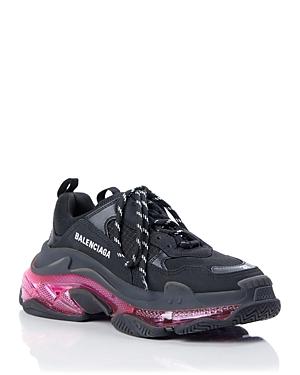 Balenciaga Women's Triple S Clear Sole Chunky Top Sneakers