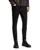 Allsaints Distressed Skinny Jeans In Black