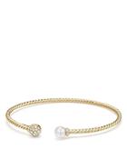 David Yurman Solari Bead & Cultured Akoya Pearl Bracelet With Diamonds In 18k Gold