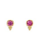Temple St. Clair 18k Yellow Gold Pink Tourmaline Piccolo Stud Earrings - 100% Exclusive