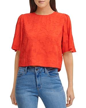 Dkny Flutter Sleeve Burnout Top
