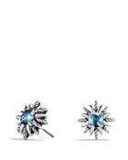 David Yurman Starburst Earrings With Blue Topaz