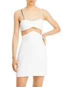 David Koma Mesh Insert Mini Dress
