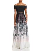 Aqua Floral Ombre Gown - 100% Exclusive