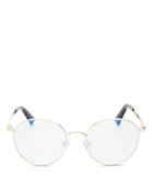 The Book Club Women's Bothering Sights Round Blue Screen Filter Glasses, 51mm