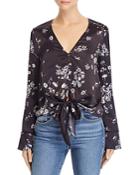 Cami Nyc Lila Tie-detail Floral Silk Blouse