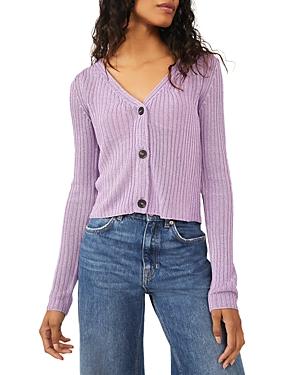 Free People Game On Ribbed Cardigan