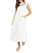 Daniel Rainn Sleeveless Embroidered Midi Dress