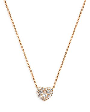 Bloomingdale's Diamond Heart Necklace In 14k Rose Gold, 0.70 Ct. T.w. - 100% Exclusive