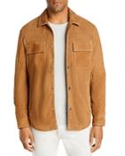 Michael Kors Perforated Suede Leather Shirt Jacket