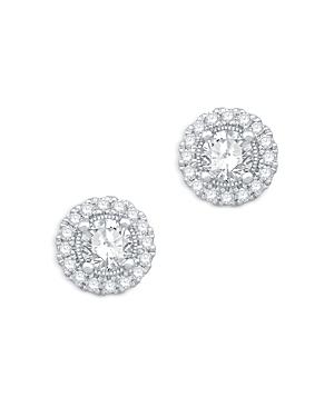 Bloomingdale's Certified Diamond Halo Stud Earrings In 14k White Gold, 1.25 Ct. T.w. - 100% Exclusive