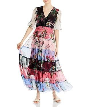 Johnny Was Juliet Tiered Silk Maxi Dress