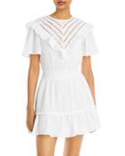 Aqua Cotton Ruffled Mini Dress - 100% Exclusive