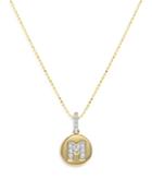 Bloomingdale's Diamond Accent Initial M Pendant Necklace In 14k Yellow Gold, 0.05 Ct. T.w. - 100% Exclusive