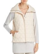 Eileen Fisher Petites Stand Collar Quilted Vest