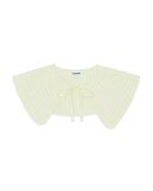 Ganni Light Seersucker Stripe Frill Collar