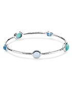 Ippolita Sterling Silver Rock Candy Blue Gemstone Bangle Bracelet