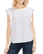 Vince Camuto Textured Ruffle-sleeve Top