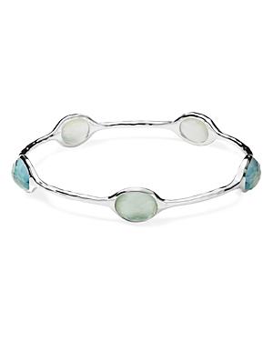 Ippolita Sterling Silver Wonderland Mother Of Pearl & Rock Crystal Skylight Doublet Bangle Bracelet