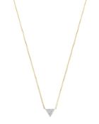 Moon & Meadow Diamond Triangle Pendant Necklace In 14k White & Yellow Gold, 0.04 Ct. T.w. - 100% Exclusive
