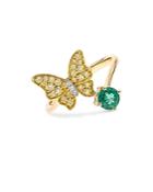 Bloomingdale's Yellow & White Diamond & Emerald Butterfly Ring In 14k Yellow Gold, 0.50 Ct. T.w. - 100% Exclusive