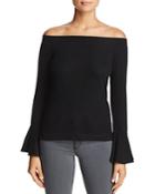 Three Dots Off-the-shoulder Bell Sleeve Top