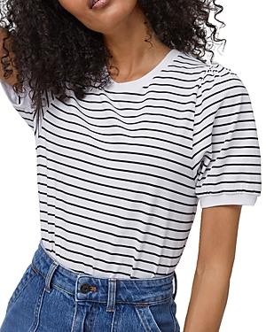French Connection Striped Puff Sleeve Tee