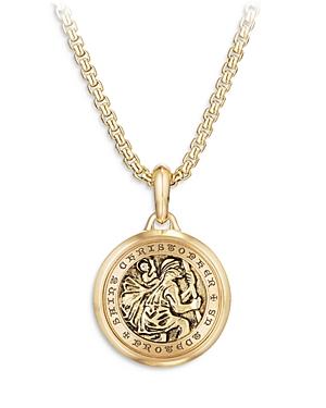 David Yurman St. Christopher Amulet In 18k Gold