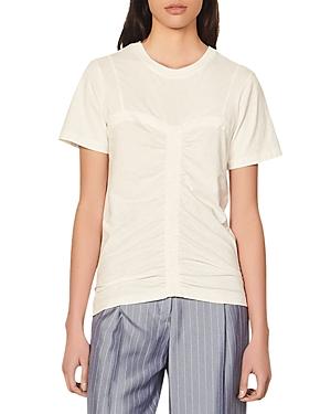 Sandro Simeon Ruched Front Tee