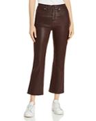 7 For All Mankind High Waisted Slim Kick Jeans In Coated Mocha