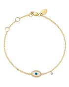 Meira T 14k Yellow Gold & 14k White Gold Evil Eye Diamond & Enamel Bracelet