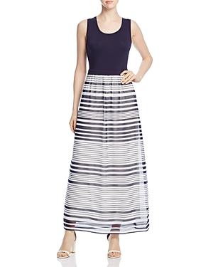 Calvin Klein Printed Layered-look Maxi Dress