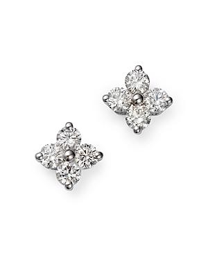 Bloomingdale's Diamond Clover Stud Earrings In 14k White Gold, 0.50 Ct. T.w. - 100% Exclusive