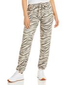 Lna Zebra Print Ribbed Pants