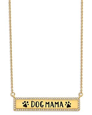 Bloomingdale's Diamond Dog Mama Bar Necklace In 14k Yellow Gold, 0.20 Ct. T.w. -100% Exclusive