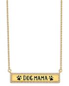 Bloomingdale's Diamond Dog Mama Bar Necklace In 14k Yellow Gold, 0.20 Ct. T.w. -100% Exclusive