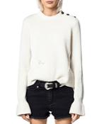 Zadig & Voltaire Posy Bell-sleeve Sweater