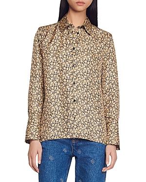 Sandro Annita Floral Print Shirt