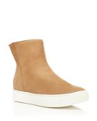 Vince Hardy Nubuck Leather And Shearling High Top Sneakers