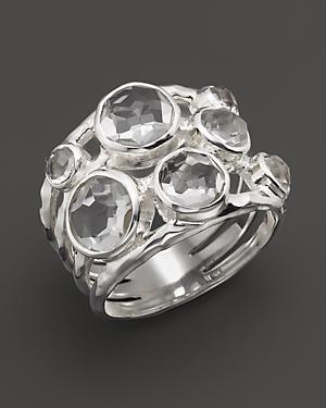 Ippolita Sterling Silver Rock Candy Constellation Ring In Clear Quartz