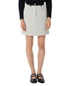 Maje Jadka Tweed Mini Skirt With Contrasting Details