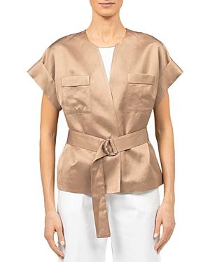 Peserico Belted Short Sleeve Jacket