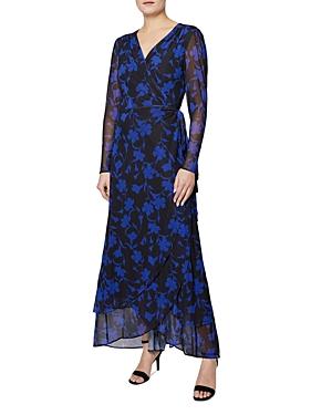 Laundry By Shelli Segal Printed Mesh Wrap Dress