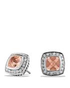 David Yurman Petite Albion Earrings With Morganite & Diamonds