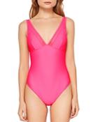 Ted Baker Rubee Mesh-inset One-piece Swimsuit