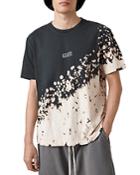 Allsaints Jaxx Cotton Bleach Splatter Logo Graphic Tee